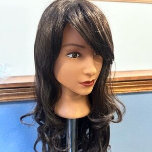 Elegant dark brown wavy  Hair Wig